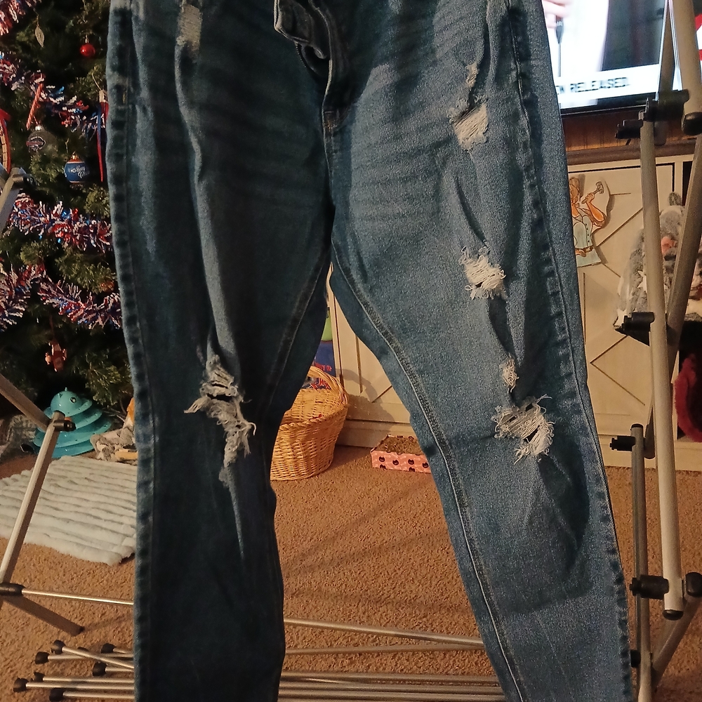 Old Navy Distressed Blue Jeans